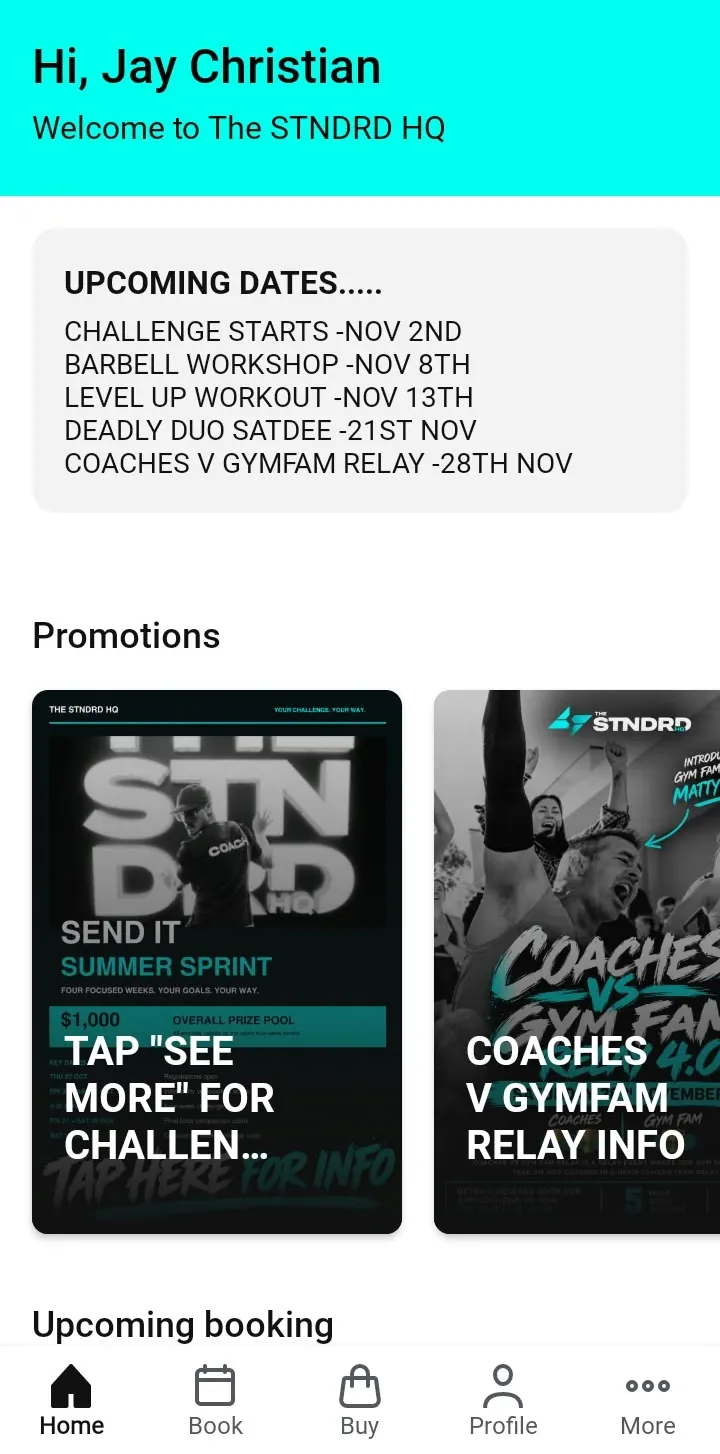 App screen: You're in