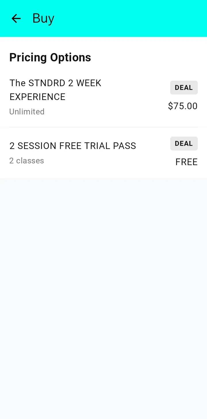 App screen: Choose your trial